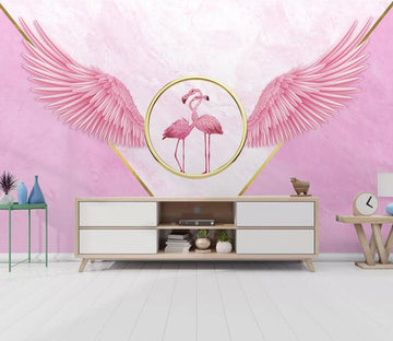 3D Flamingo Wings WC2541 Wall Murals