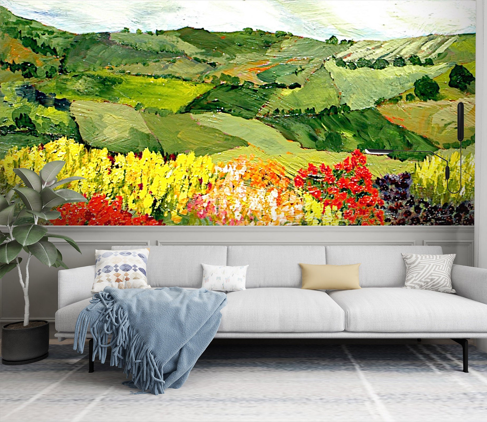 3D Colorful Garden 127 Allan P. Friedlander Wall Mural Wall Murals