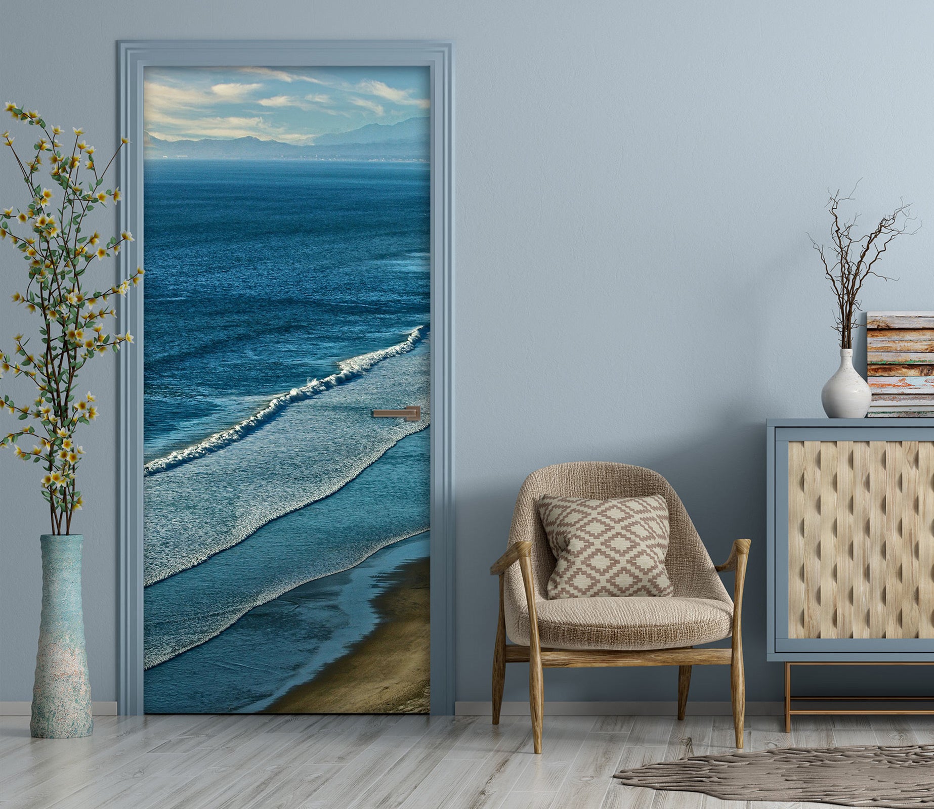 3D Seaside 11111 Kathy Barefield Door Mural