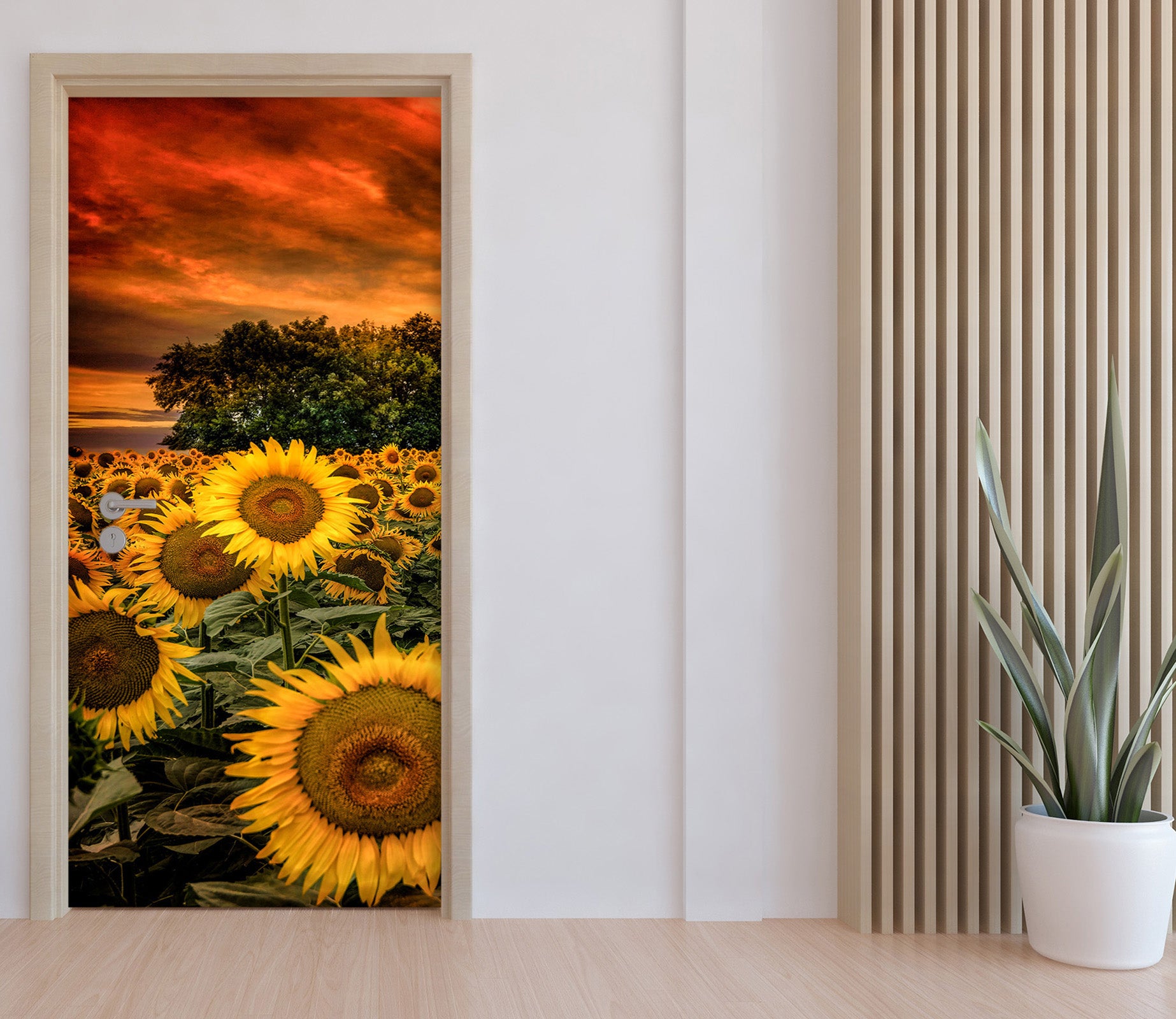 3D Sunflower 122136 Marco Carmassi Door Mural