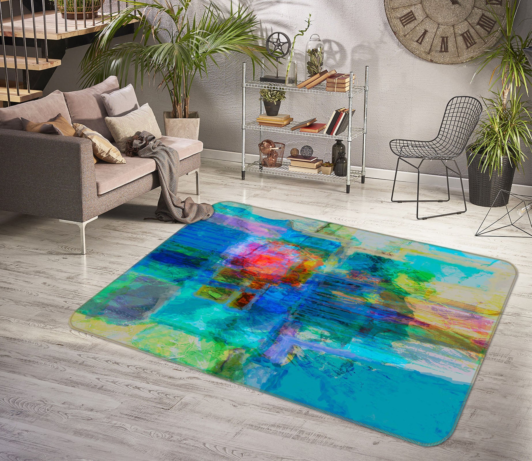 3D Lake Shimmer 110 Michael Tienhaara Rug Non Slip Rug Mat