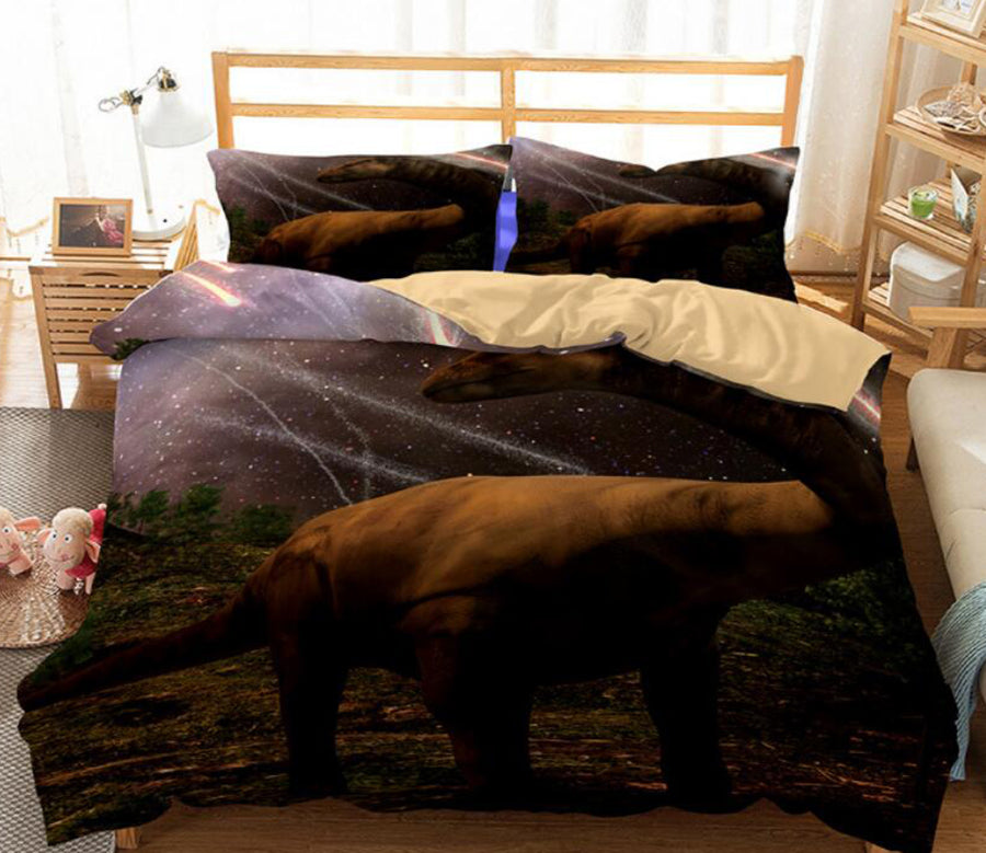 3D Meteor Dinosaur 6068 Bed Pillowcases Quilt