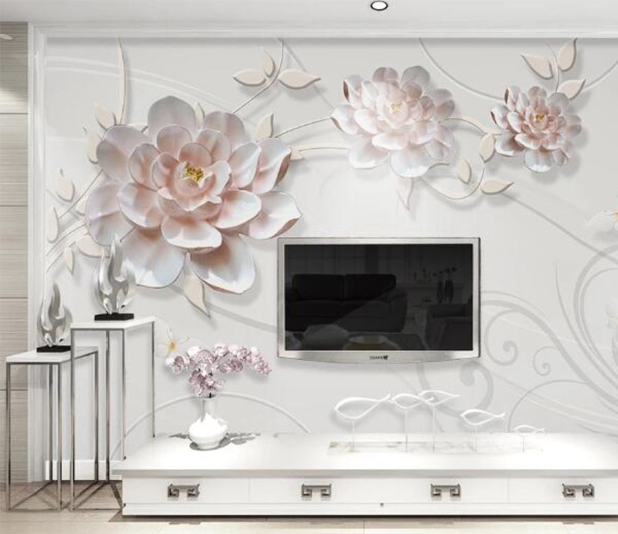 3D Sculpture Flower WC568 Wall Murals