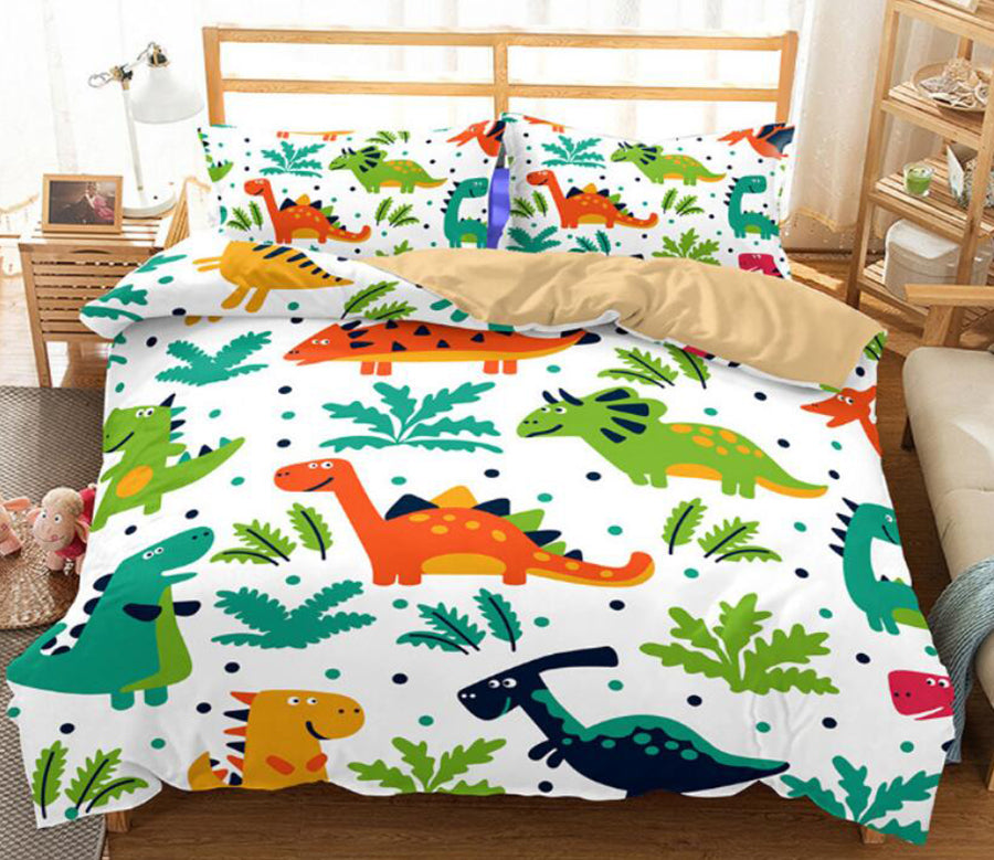 3D Dinosaurs 1168 Bed Pillowcases Quilt