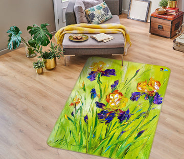 3D Paint Flower 1163 Skromova Marina Rug Non Slip Rug Mat