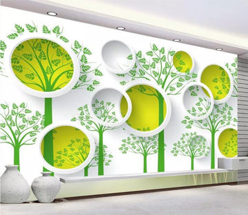 3D Round Tree WC1800 Wall Murals