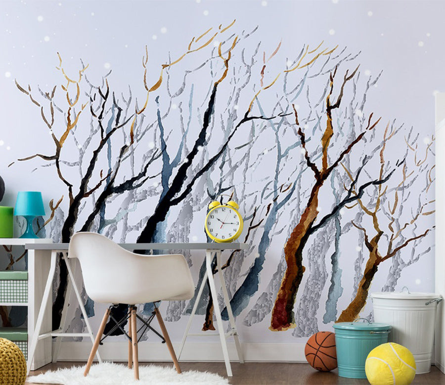 3D Hand Painted Forest WC428 Wall Murals