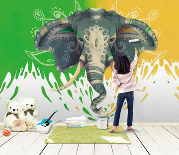 3D Totem Elephant WC654 Wall Murals