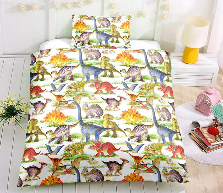 3D Many Dinosaurs 6030 Bed Pillowcases Quilt