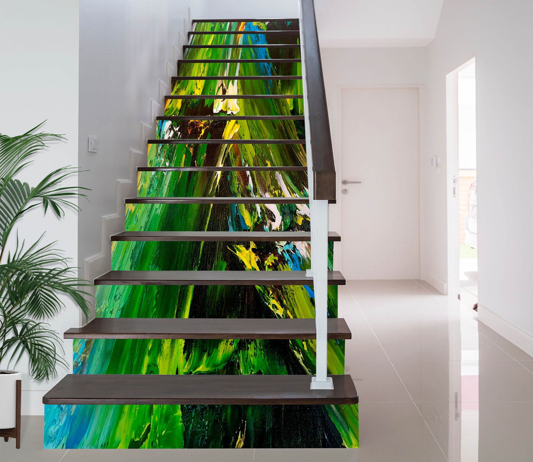 3D Green Oil Painting 821 Skromova Marina Stair Risers