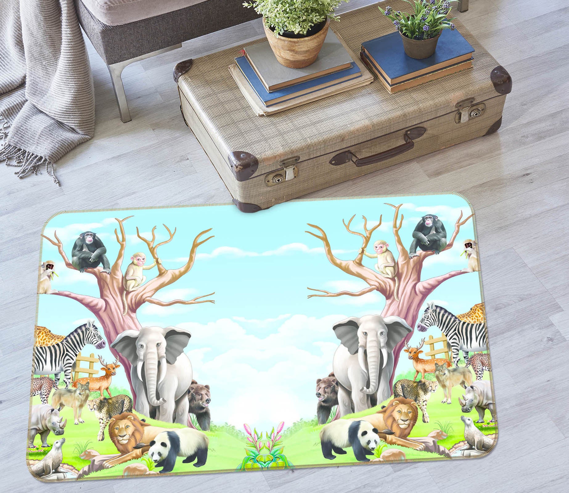 3D Branch Animal 68147 Animal Non Slip Rug Mat