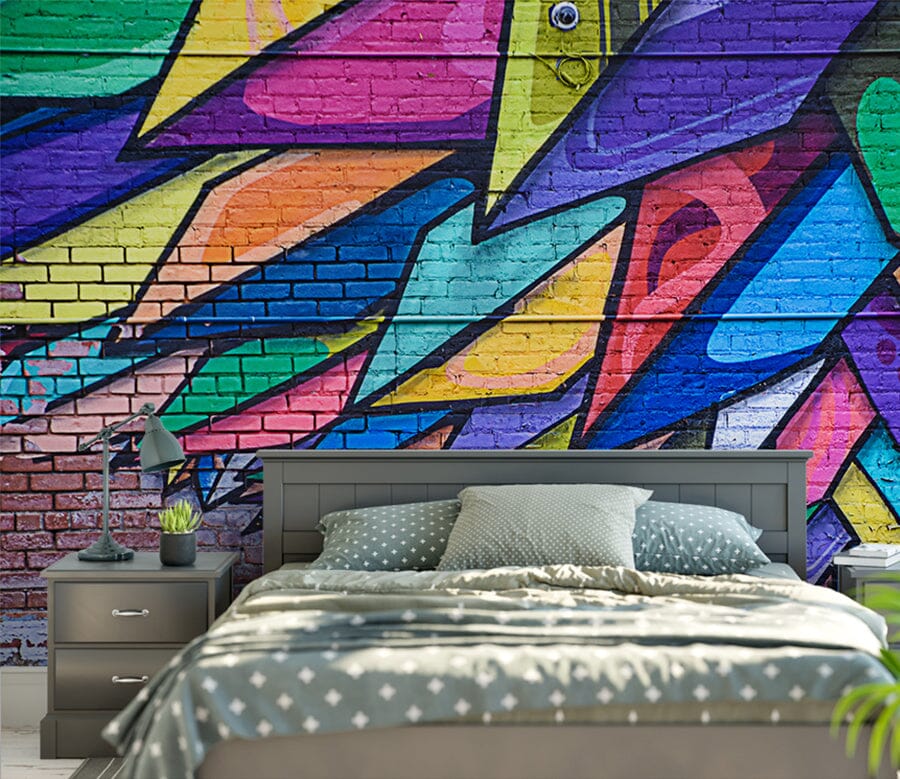 3D Color Graffiti WC021 Wall Murals Wallpaper AJ Wallpaper 2 