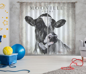 3D Sketch Cow 055 Debi Coules Curtain Curtains Drapes Curtains AJ Creativity Home 