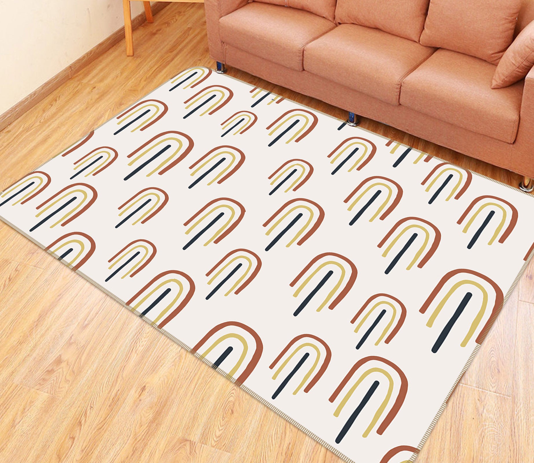 3D Color Pattern 036 Uta Naumann Rug Non Slip Rug Mat