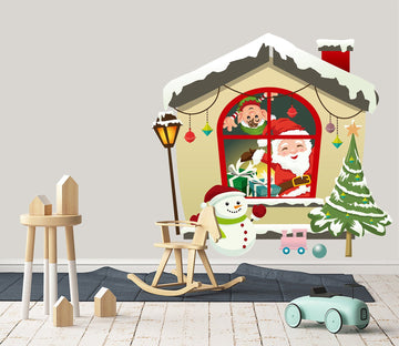 3D Street Light Snowman House 39 Wall Stickers Wallpaper AJ Wallpaper 