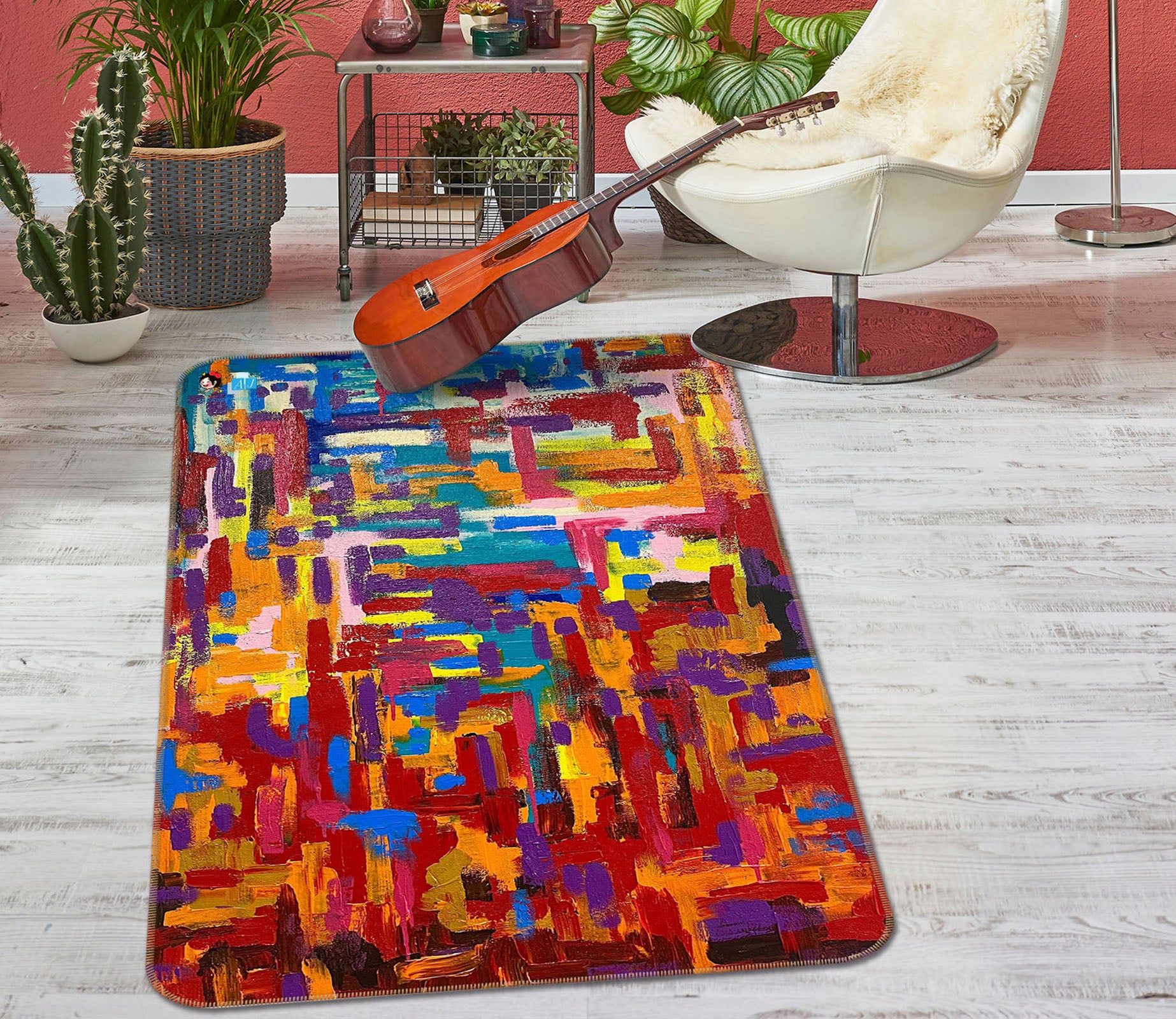 3D Color Painting 8225 Jacqueline Reynoso Rug Non Slip Rug Mat