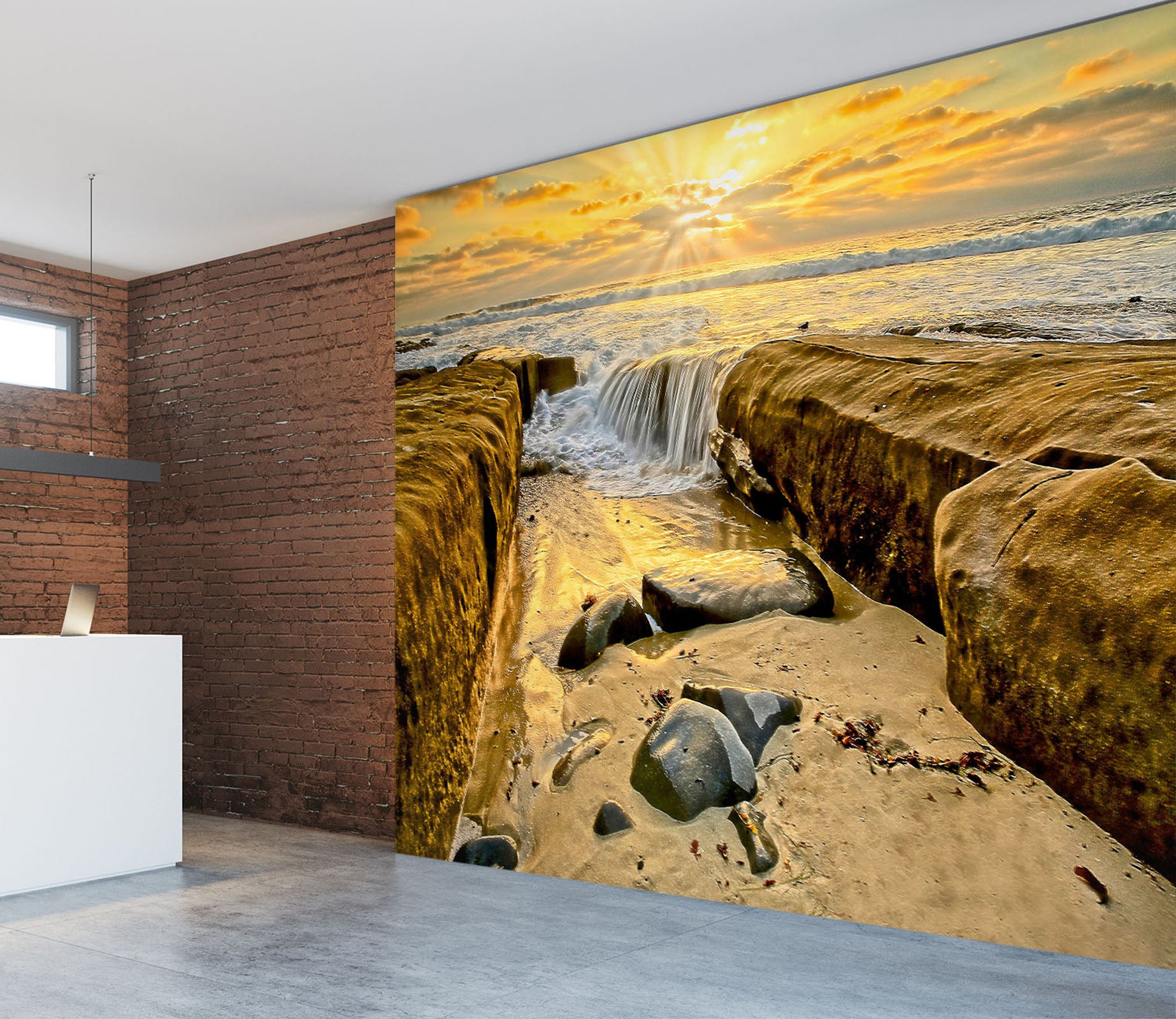 3D Stone Water 61154 Kathy Barefield Wall Mural Wall Murals