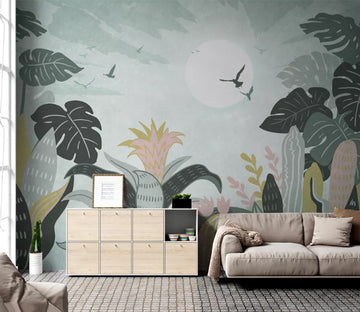 3D Leaf Eagle WC2376 Wall Murals