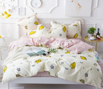 3D Lemon 18147 Bed Pillowcases Quilt