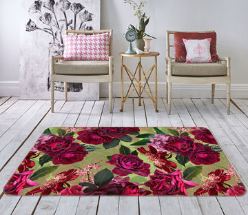 3D Purple Rose 155 Uta Naumann Rug Non Slip Rug Mat