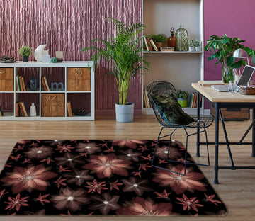 3D Transparent Flower 179 Assaf Frank Rug Non Slip Rug Mat