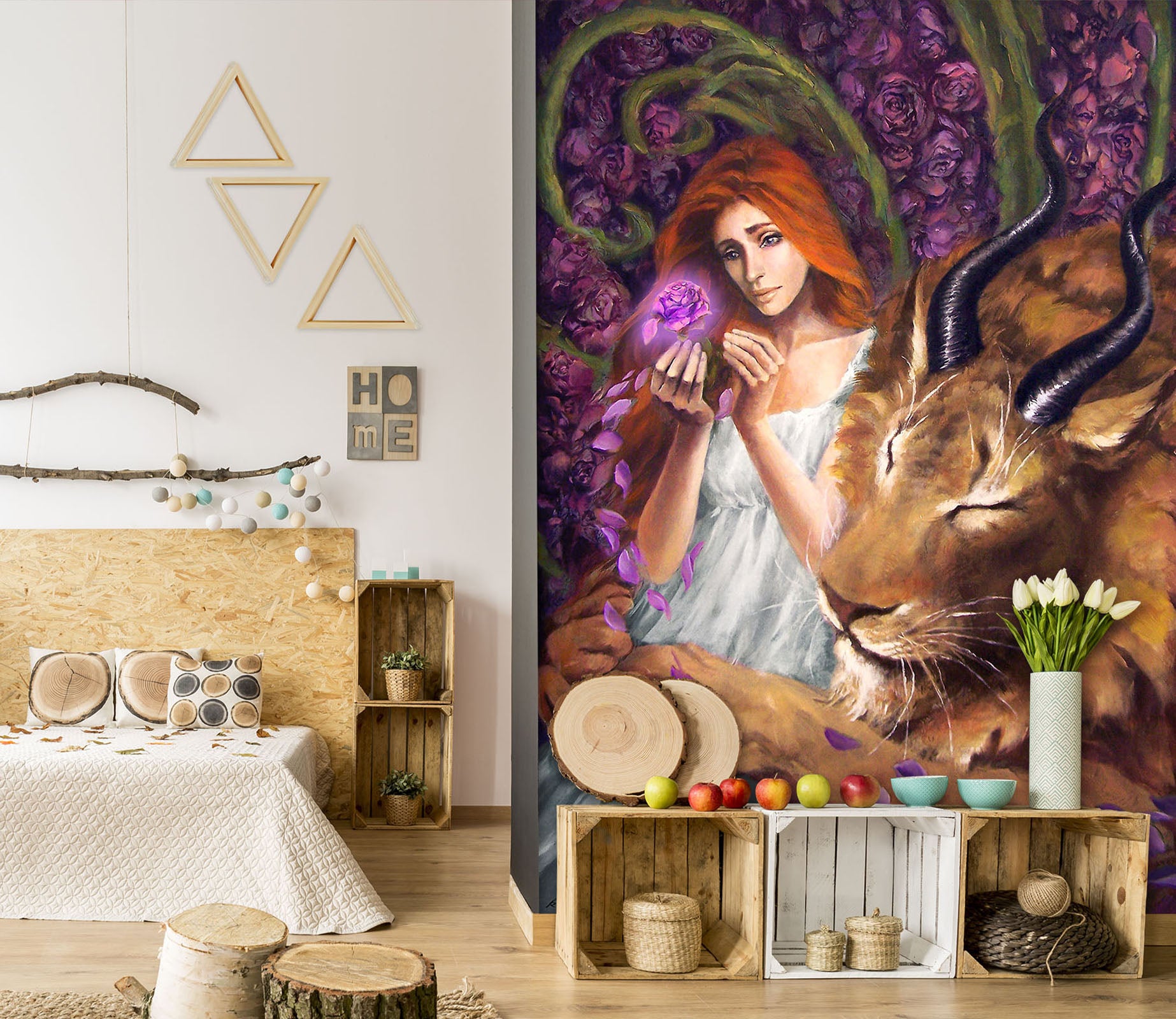 3D Tiger Woman 8124 Ruth Thompson Wall Mural Wall Murals