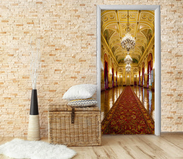 3D Carpet Corridor 22118 Door Mural