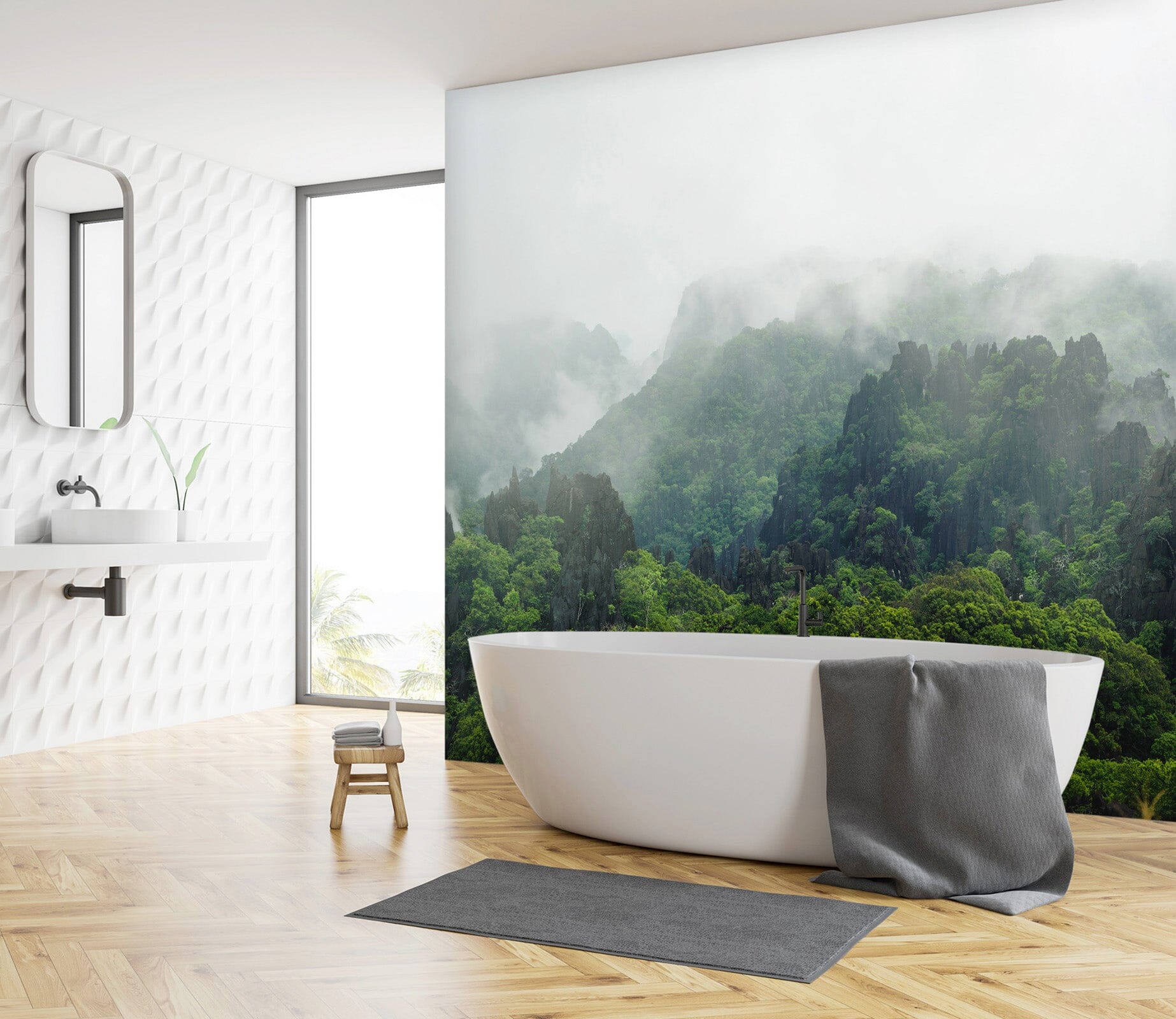 3D Natural Forest Fog 55 Wall Murals Wallpaper AJ Wallpaper 2 