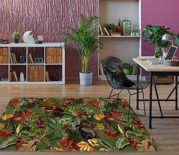 3D Colored Woods 121 Uta Naumann Rug Non Slip Rug Mat