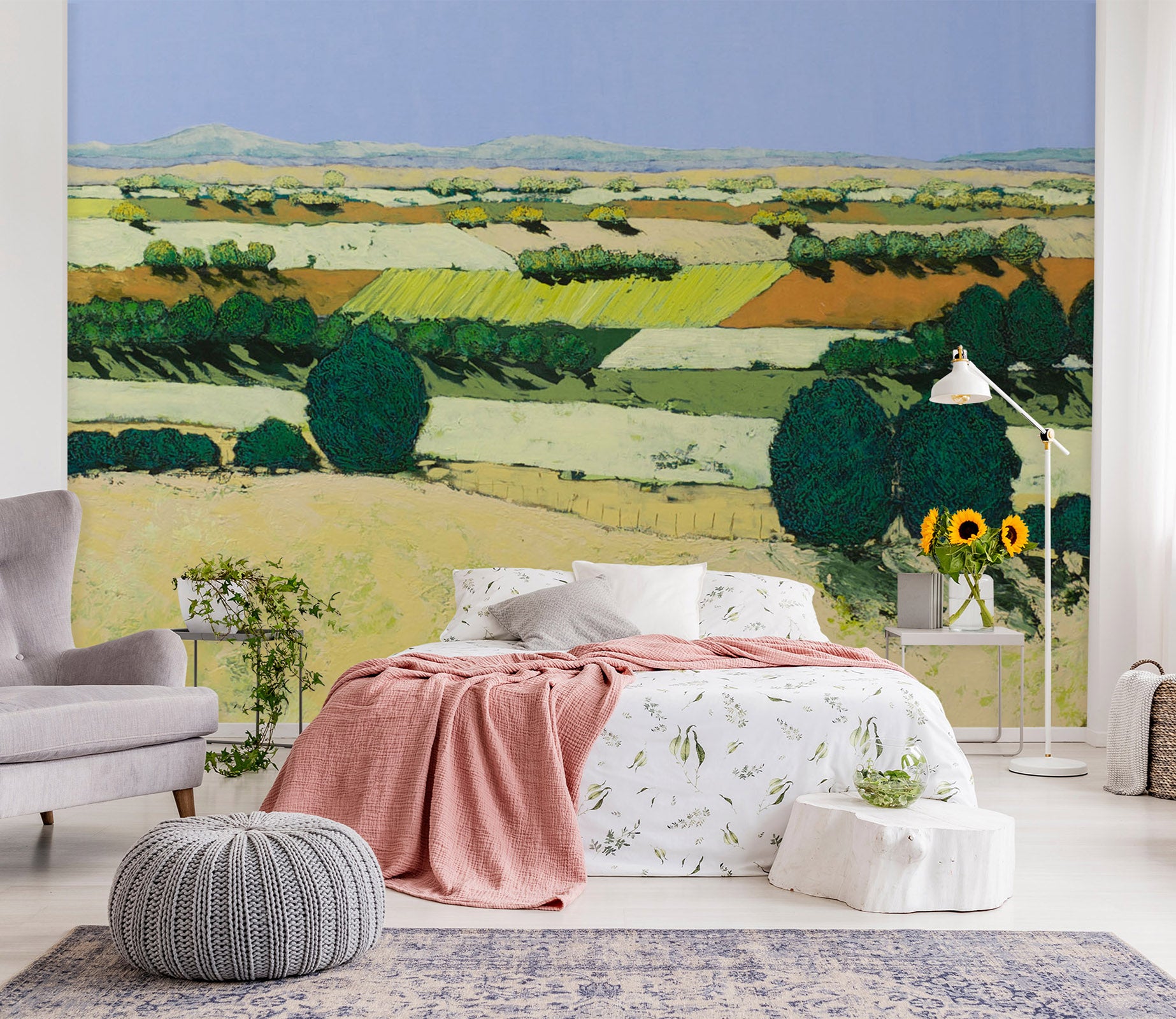 3D Summer Field 105 Allan P. Friedlander Wall Mural Wall Murals