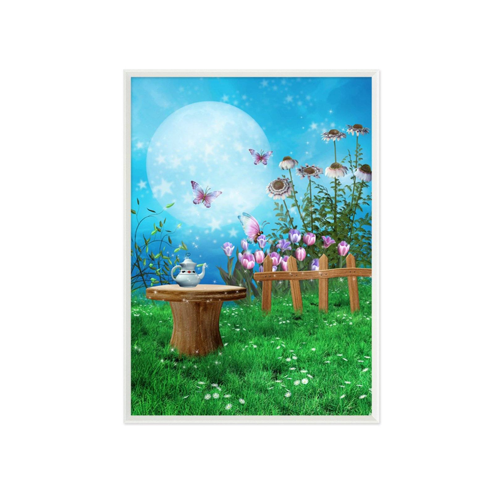 3D Yard Butterfly 047 Fake Framed Print Painting Wallpaper AJ Creativity Home 