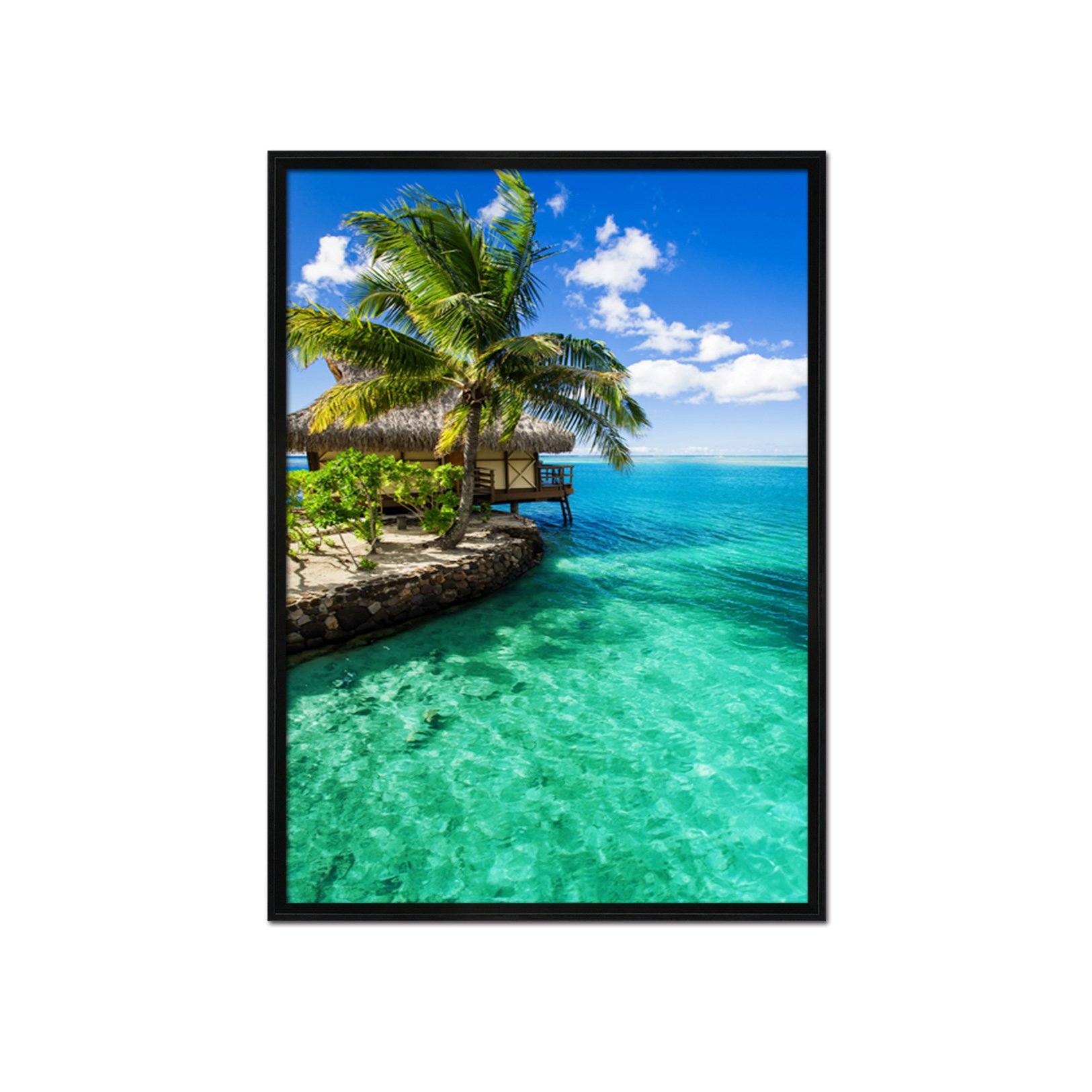 3D Seaside Room 029 Fake Framed Print Painting Wallpaper AJ Creativity Home 