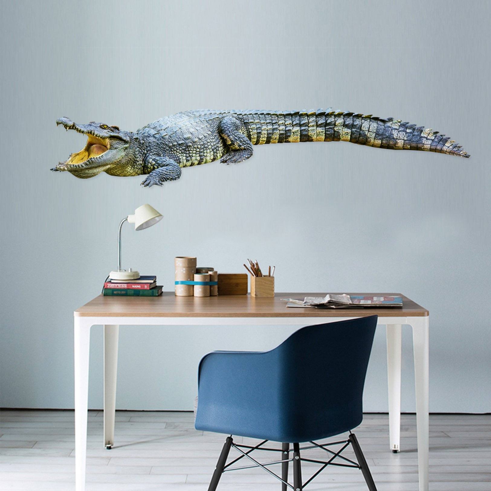 3D Fierce Crocodile 051 Animals Wall Stickers Wallpaper AJ Wallpaper 