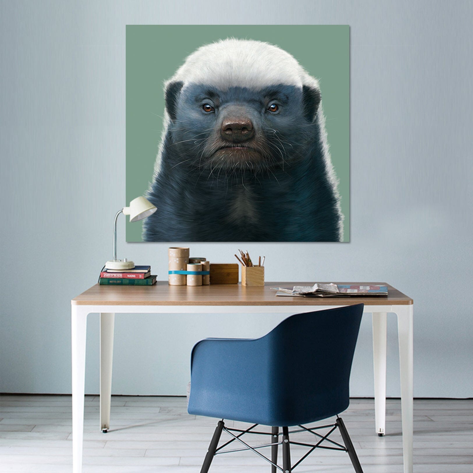 3D Honey Badger Portrait 043 Vincent Hie Wall Sticker Wallpaper AJ Wallpaper 2 