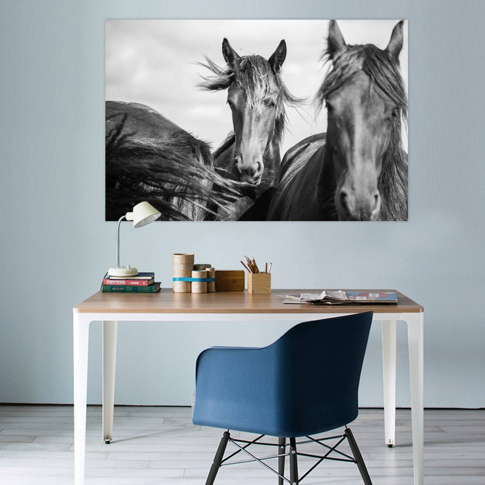 3D Grey Horse 82 Animal Wall Stickers Wallpaper AJ Wallpaper 2 