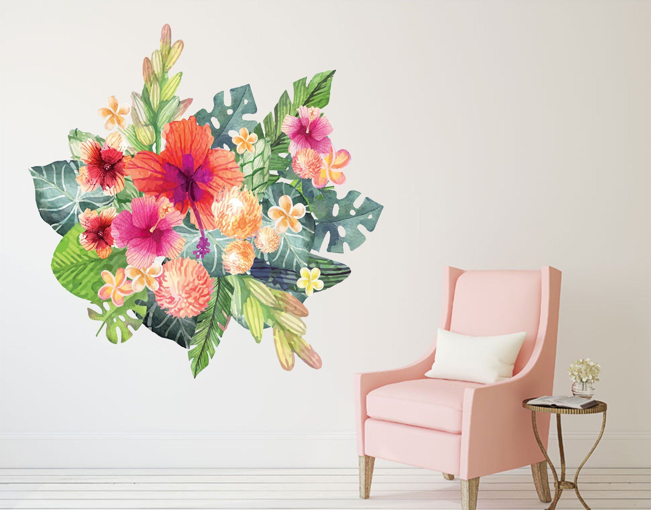 3D Bouquet Green Leaf 241 Wall Stickers Wallpaper AJ Wallpaper 