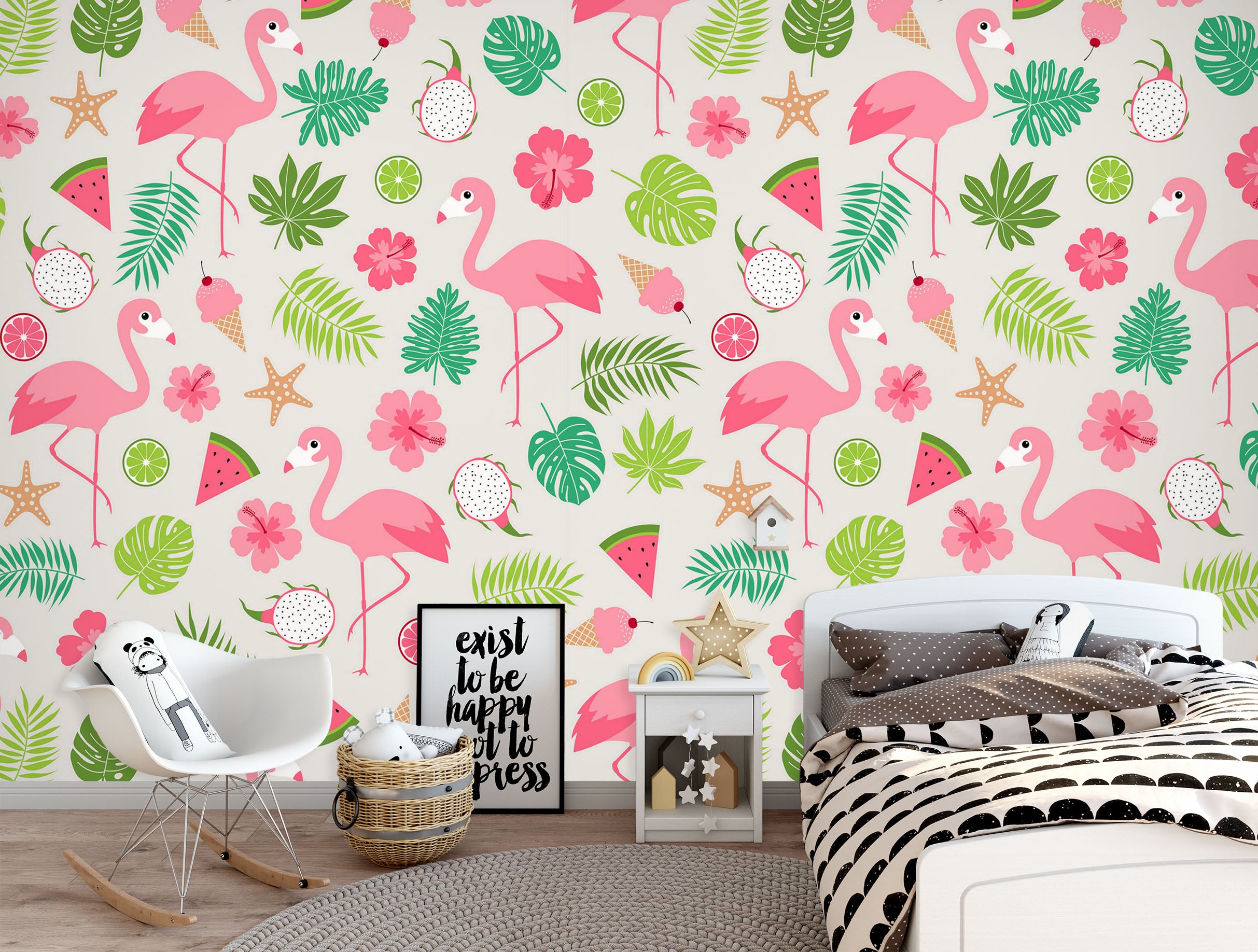 3D Leaves Flamingo 58160 Wall Murals