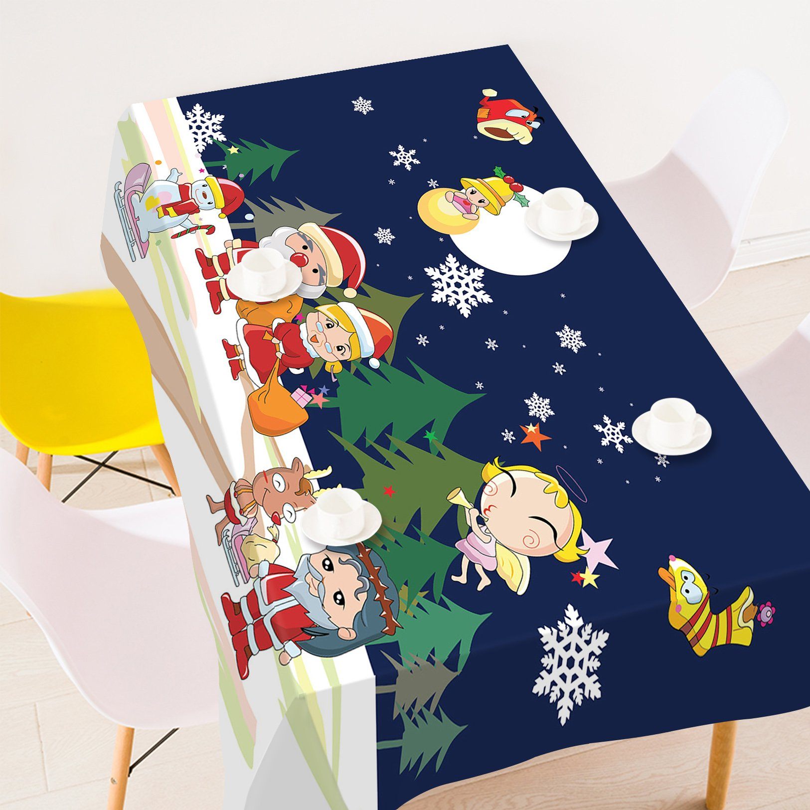 3D Moon Snowflake Trumpet 54 Tablecloths Tablecloths AJ Creativity Home 