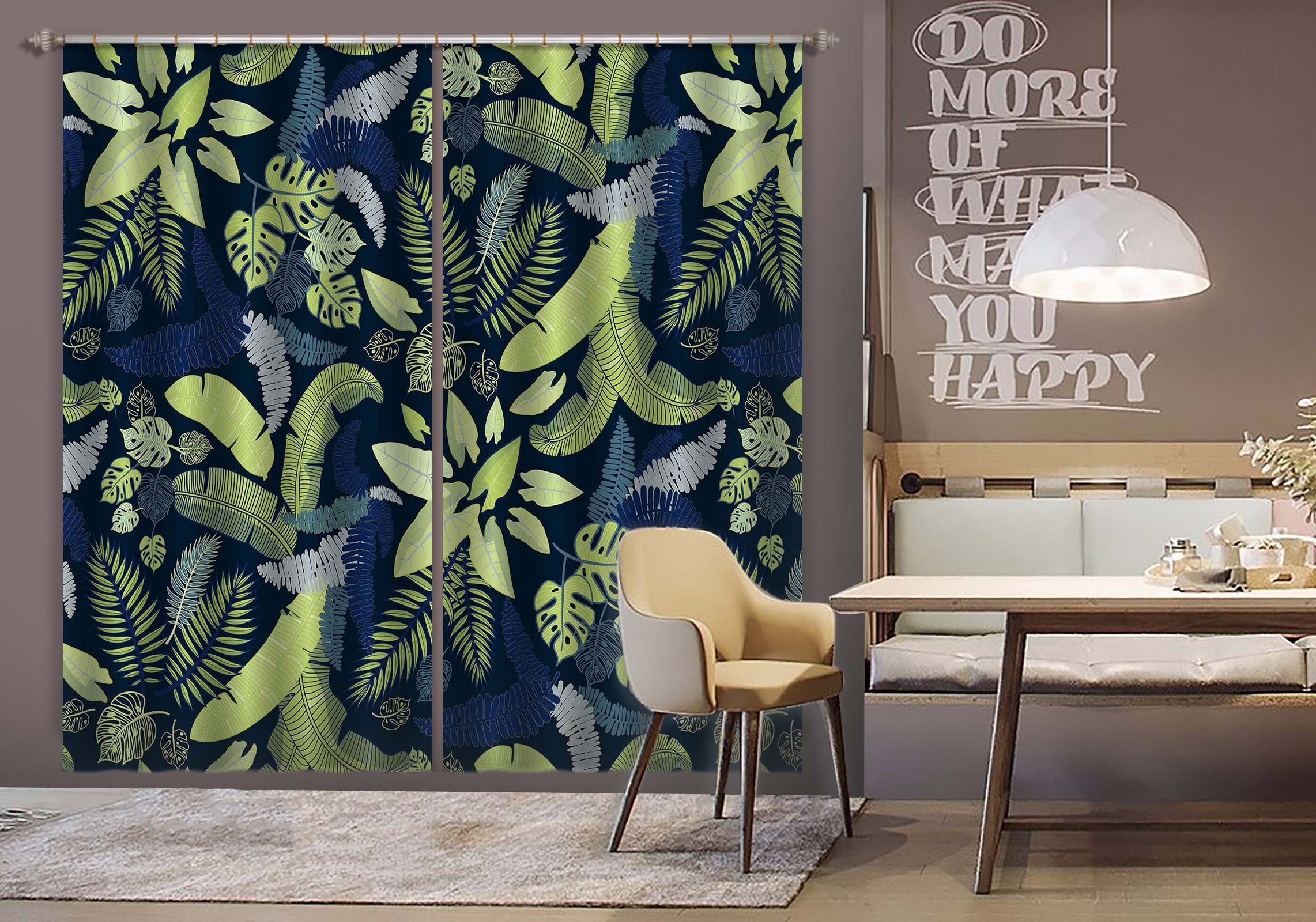 3D Leaf Pattern 11153 Kashmira Jayaprakash Curtain Curtains Drapes