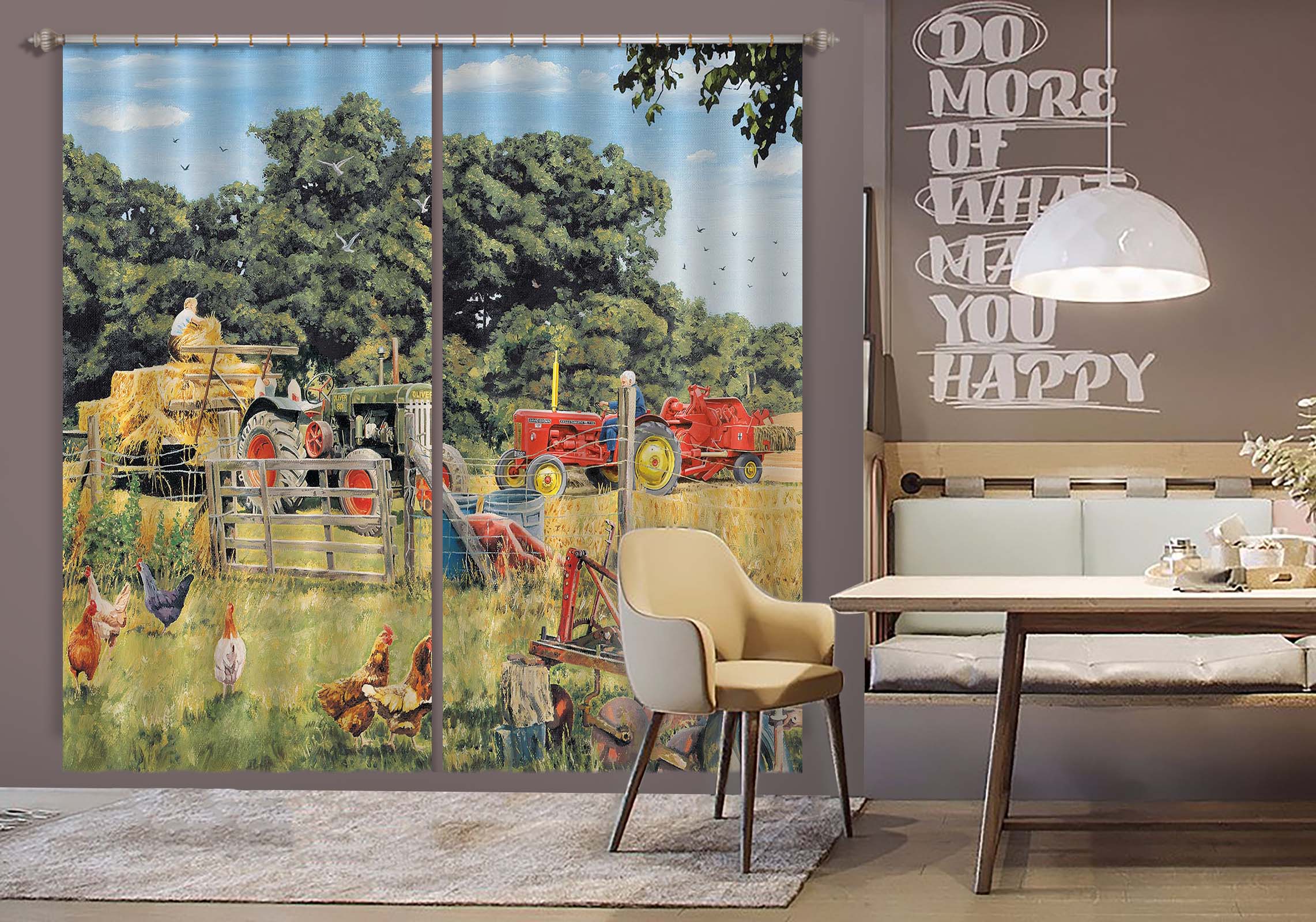 3D Farm 8938 Trevor Mitchell Curtain Curtains Drapes