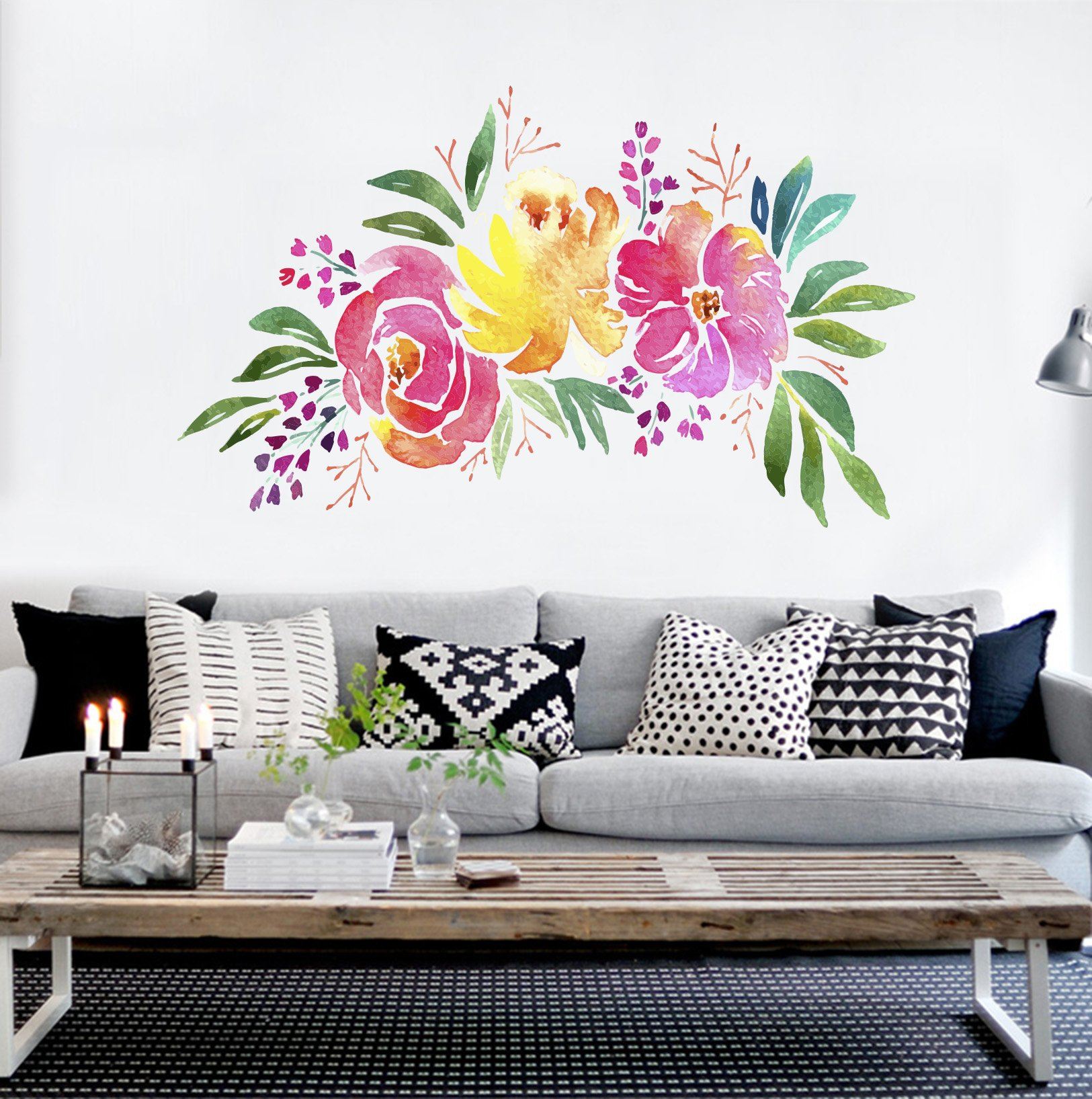 3D Graffiti Safflower 094 Wall Stickers Wallpaper AJ Wallpaper 