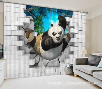 3D Kung Fu Panda 1340 Curtains Drapes Wallpaper AJ Wallpaper 