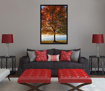 3D Maple Leaves 091 Fake Framed Print Painting Wallpaper AJ Creativity Home 