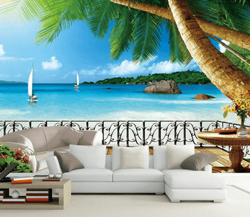 Beach Balcony Wallpaper AJ Wallpaper 