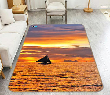 3D Bright Sea Sunset 206 Non Slip Rug Mat Mat AJ Creativity Home 