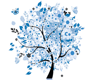 Fashion Blue Tree Wallpaper AJ Wallpaper 