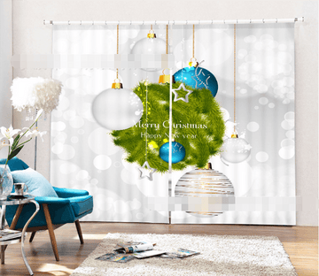 3D Christmas Balls 1358 Curtains Drapes Wallpaper AJ Wallpaper 