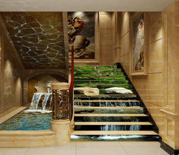 3D Flowing Water 323 Stair Risers Wallpaper AJ Wallpaper 