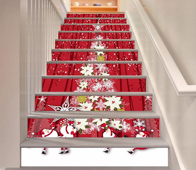 3D Christmas Tree 1538 Stair Risers Wallpaper AJ Wallpaper 