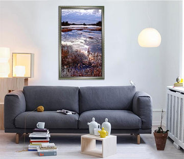 3D Sunny Lake 102 Fake Framed Print Painting Wallpaper AJ Creativity Home 